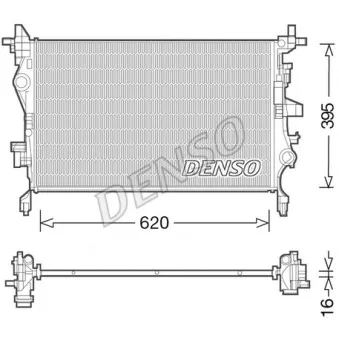 Radiateur, refroidissement du moteur DENSO DRM06036