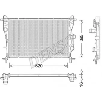 Radiateur, refroidissement du moteur DENSO DRM06038