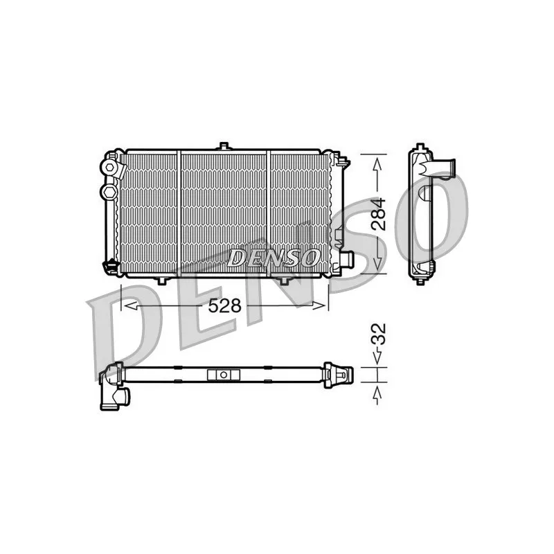 Radiateur, refroidissement du moteur DENSO DRM07001