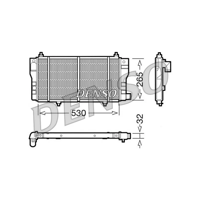 Radiateur, refroidissement du moteur DENSO DRM07002