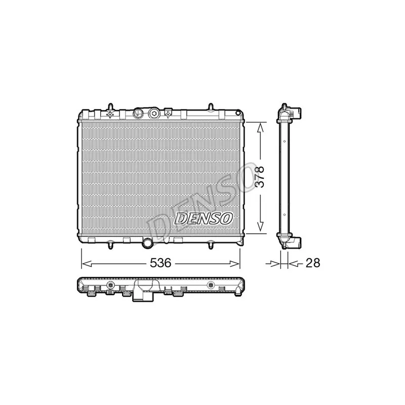 Radiateur, refroidissement du moteur DENSO DRM07004