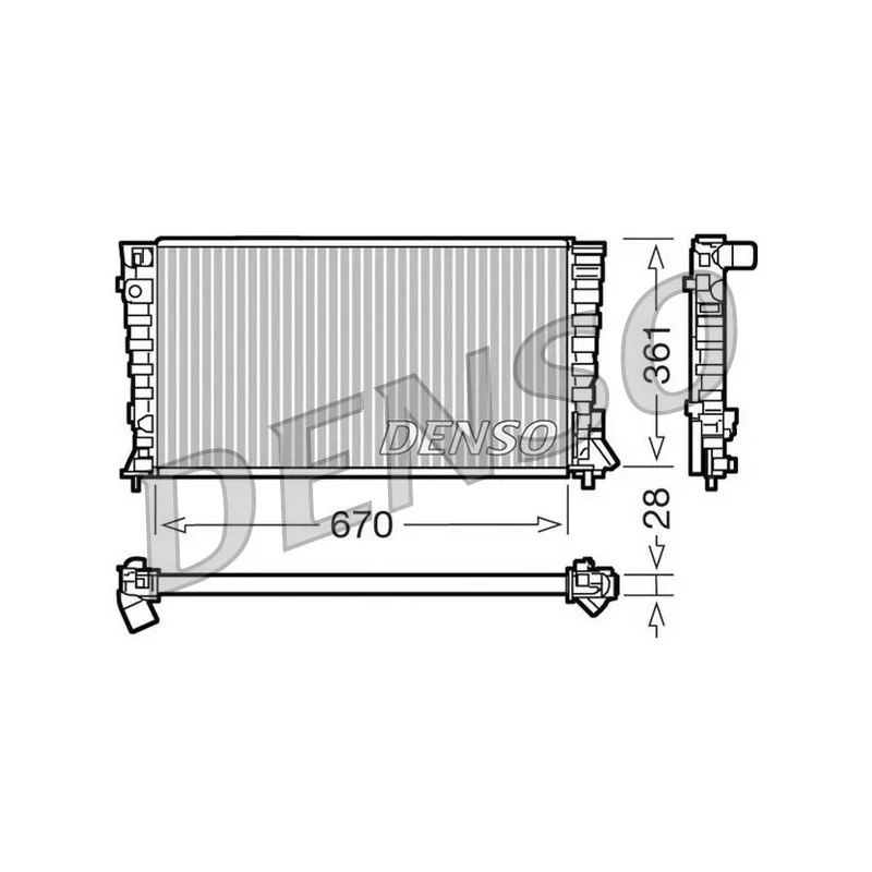 Radiateur, refroidissement du moteur DENSO DRM07020