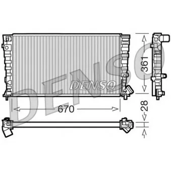 Radiateur, refroidissement du moteur DENSO DRM07030