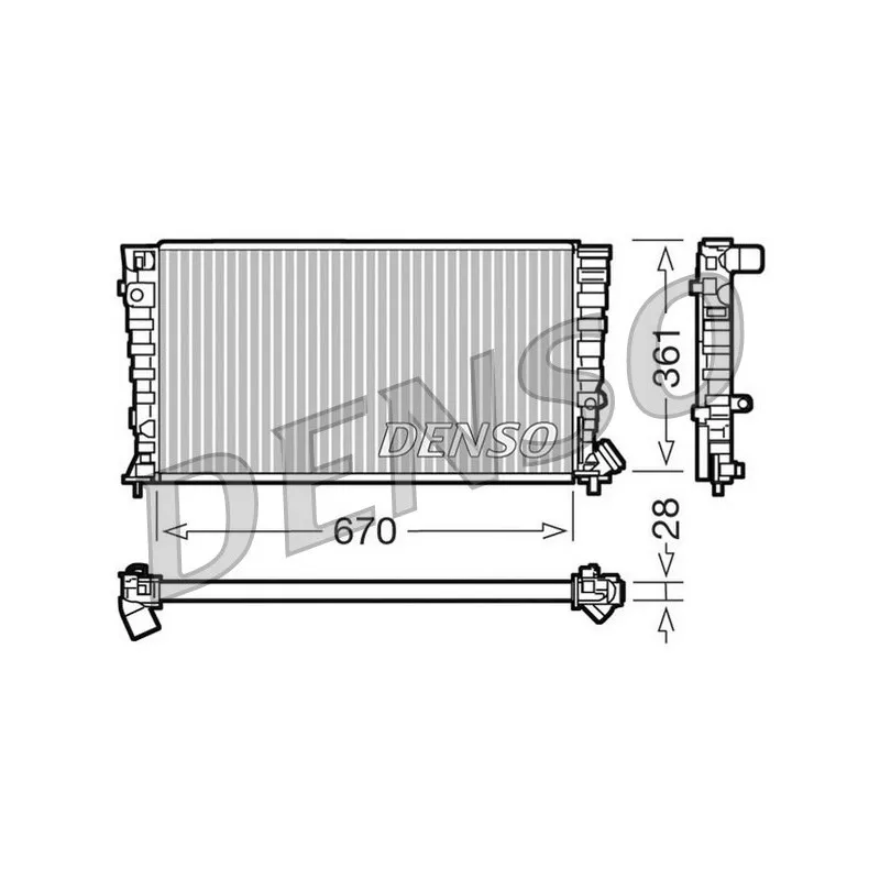 Radiateur, refroidissement du moteur DENSO DRM07030