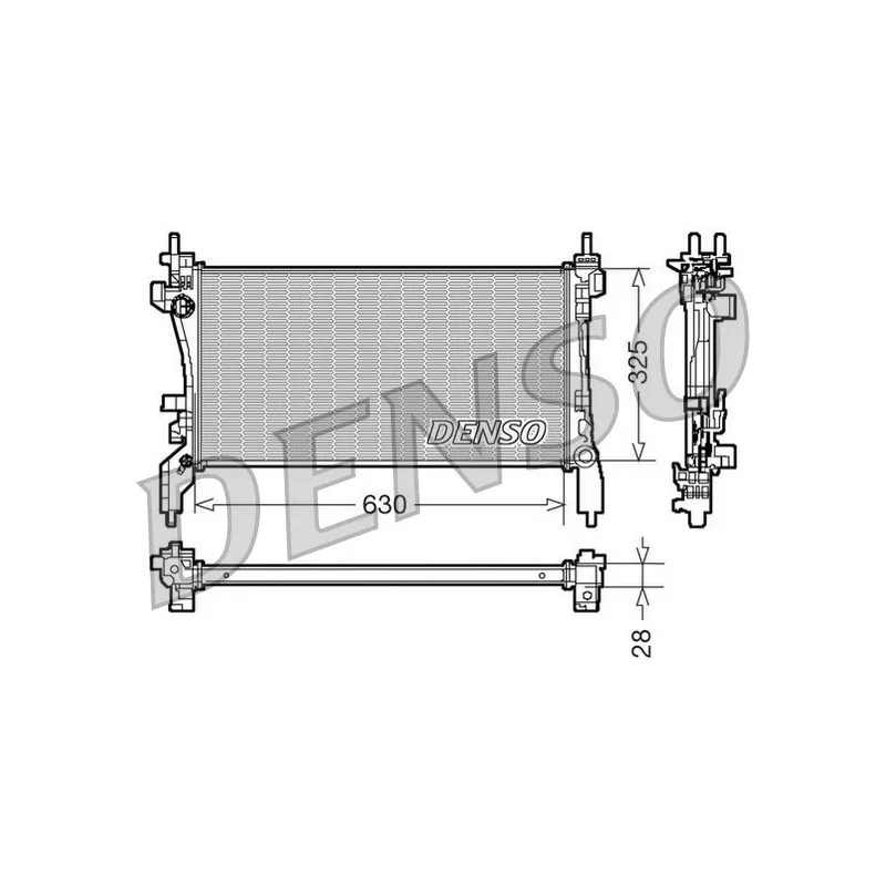 Radiateur, refroidissement du moteur DENSO DRM07041