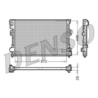 Radiateur, refroidissement du moteur DENSO DRM07050