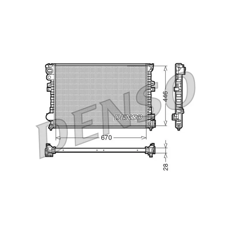 Radiateur, refroidissement du moteur DENSO DRM07050