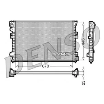 Radiateur, refroidissement du moteur DENSO DRM07055