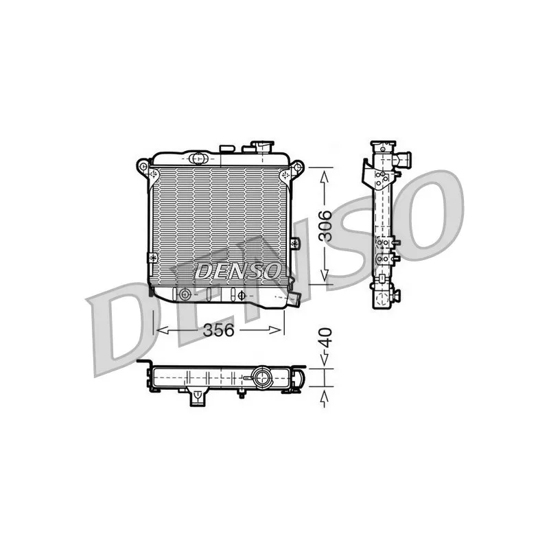 Radiateur, refroidissement du moteur DENSO DRM09003