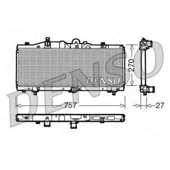 Radiateur, refroidissement du moteur DENSO DRM09010