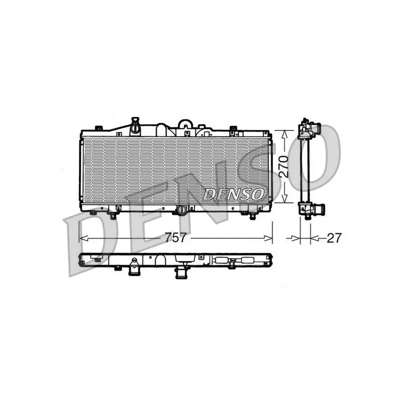 Radiateur, refroidissement du moteur DENSO DRM09010