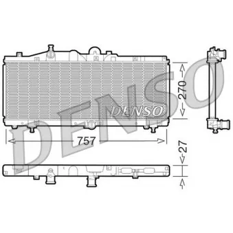 Radiateur, refroidissement du moteur DENSO DRM09011