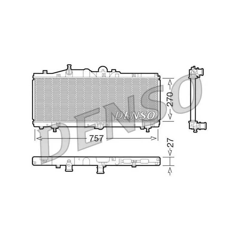 Radiateur, refroidissement du moteur DENSO DRM09011