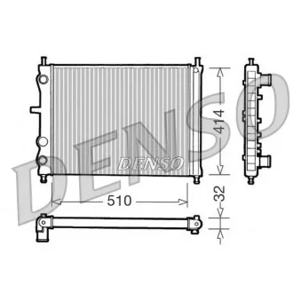 Radiateur, refroidissement du moteur DENSO DRM09020