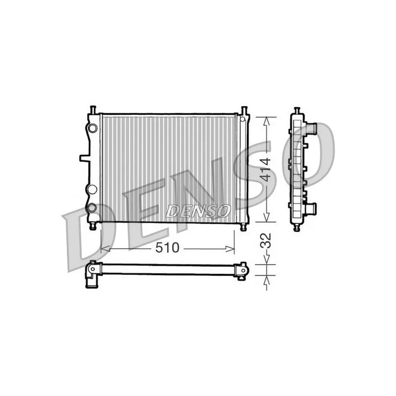 Radiateur, refroidissement du moteur DENSO DRM09020