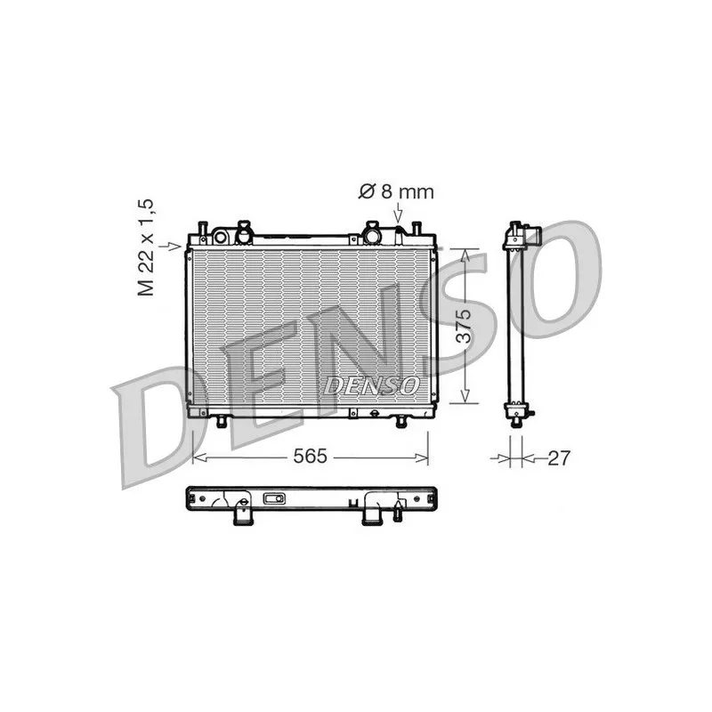 Radiateur, refroidissement du moteur DENSO DRM09026