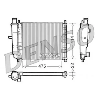 Radiateur, refroidissement du moteur DENSO DRM09028