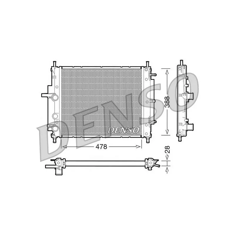 Radiateur, refroidissement du moteur DENSO DRM09032