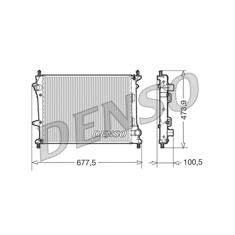 Radiateur, refroidissement du moteur DENSO DRM09037