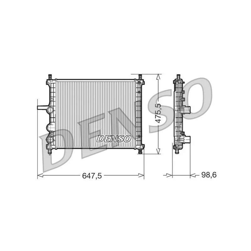 Radiateur, refroidissement du moteur DENSO DRM09038