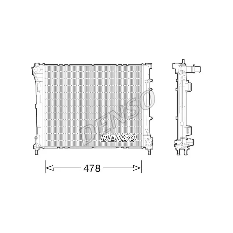 Radiateur, refroidissement du moteur DENSO DRM09043