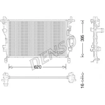 Radiateur, refroidissement du moteur DENSO DRM09044