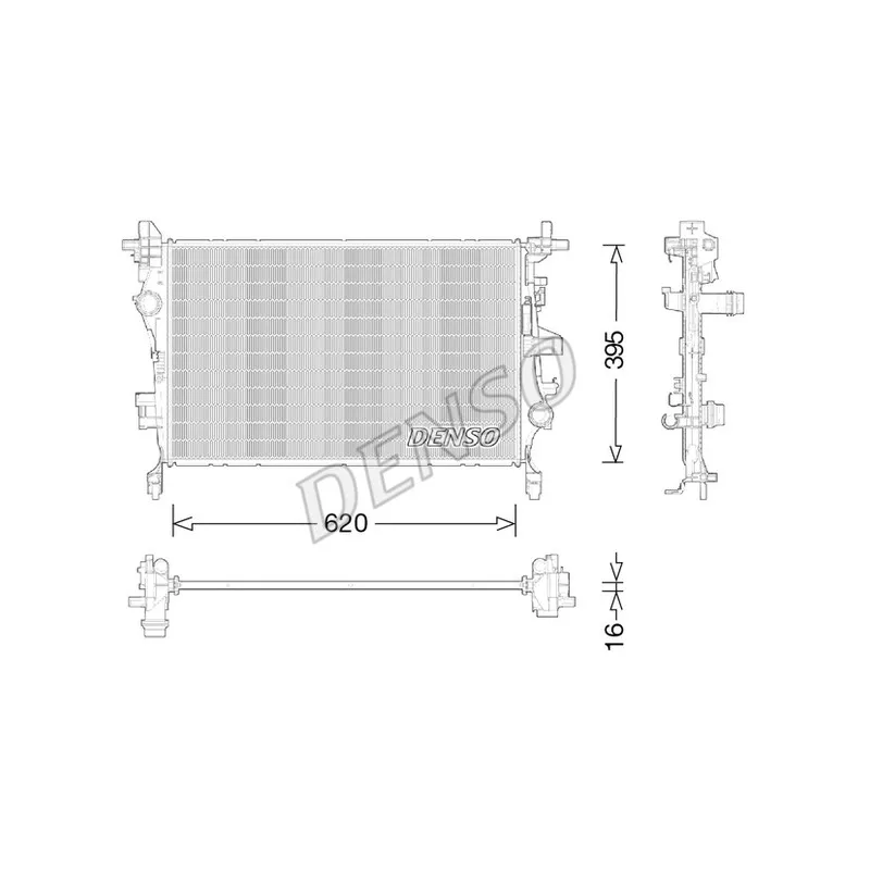 Radiateur, refroidissement du moteur DENSO DRM09044