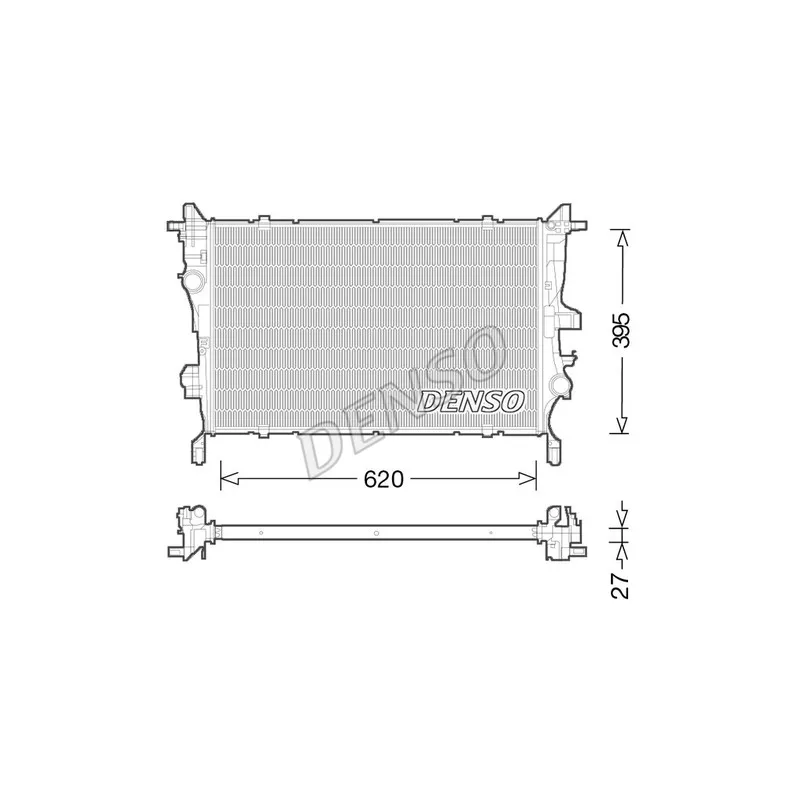 Radiateur, refroidissement du moteur DENSO DRM09045