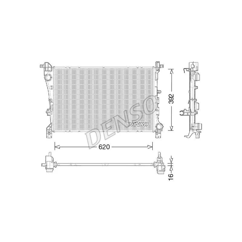 Radiateur, refroidissement du moteur DENSO DRM09046