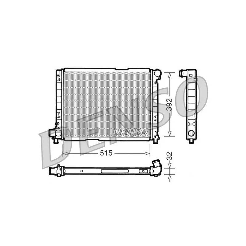Radiateur, refroidissement du moteur DENSO DRM09050