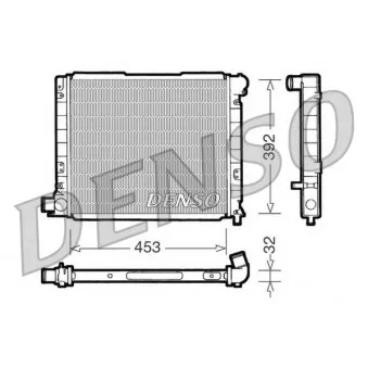 Radiateur, refroidissement du moteur DENSO DRM09053