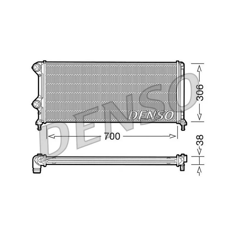 Radiateur, refroidissement du moteur DENSO DRM09060