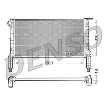 Radiateur, refroidissement du moteur DENSO DRM09063