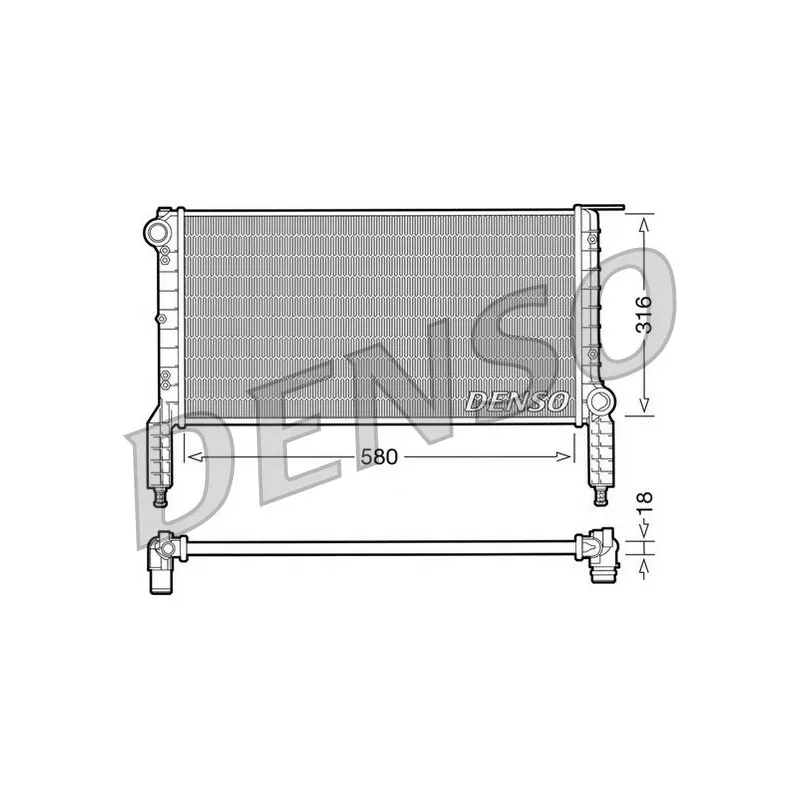 Radiateur, refroidissement du moteur DENSO DRM09063