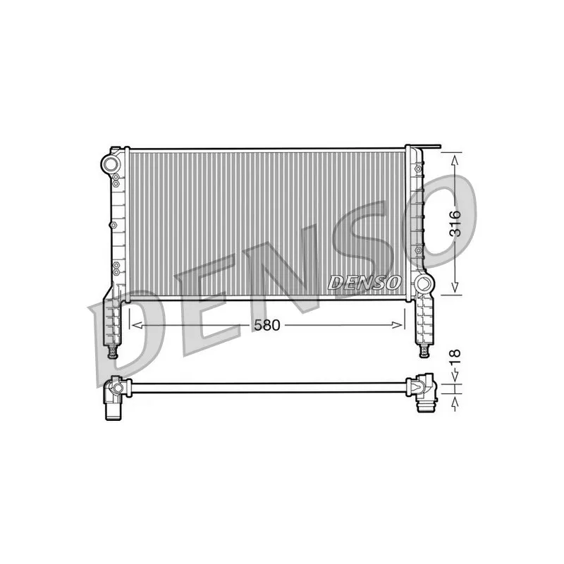 Radiateur, refroidissement du moteur DENSO DRM09064