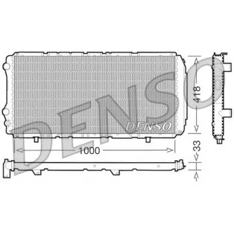Radiateur, refroidissement du moteur DENSO DRM09075