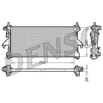 Radiateur, refroidissement du moteur DENSO DRM09079