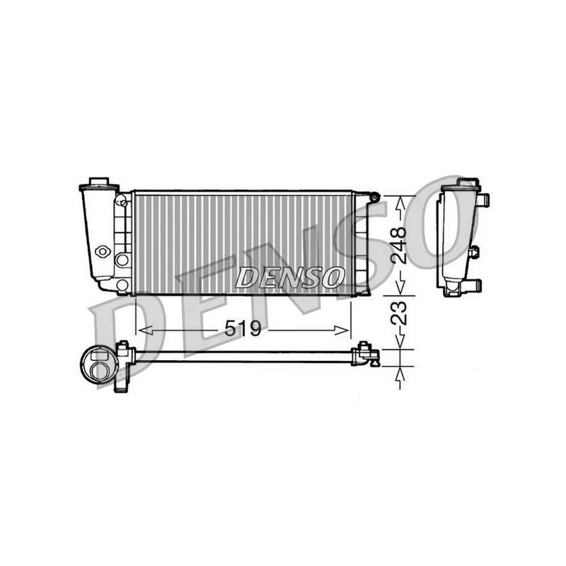 Radiateur, refroidissement du moteur DENSO DRM09080