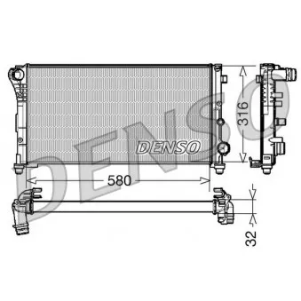 Radiateur, refroidissement du moteur DENSO DRM09084