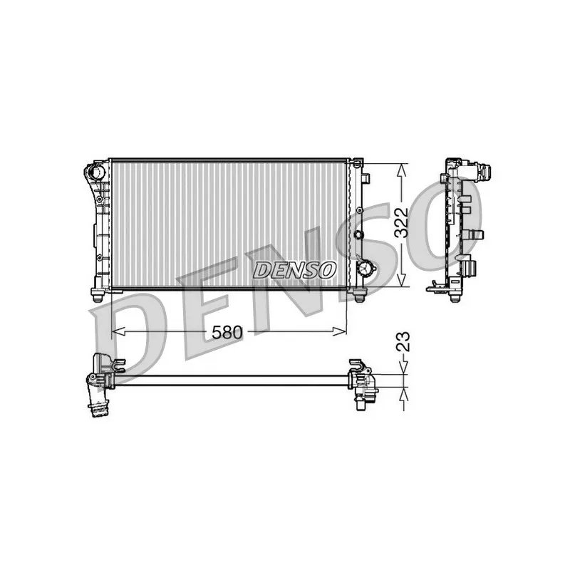 Radiateur, refroidissement du moteur DENSO DRM09085