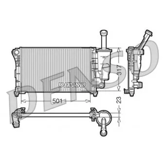 Radiateur, refroidissement du moteur DENSO DRM09086