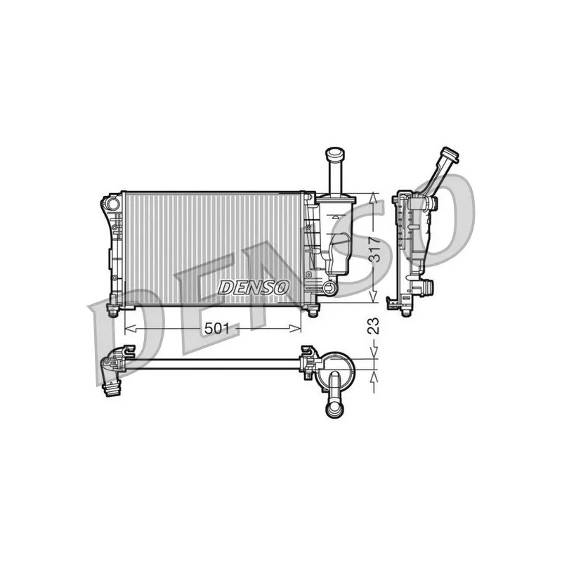 Radiateur, refroidissement du moteur DENSO DRM09086