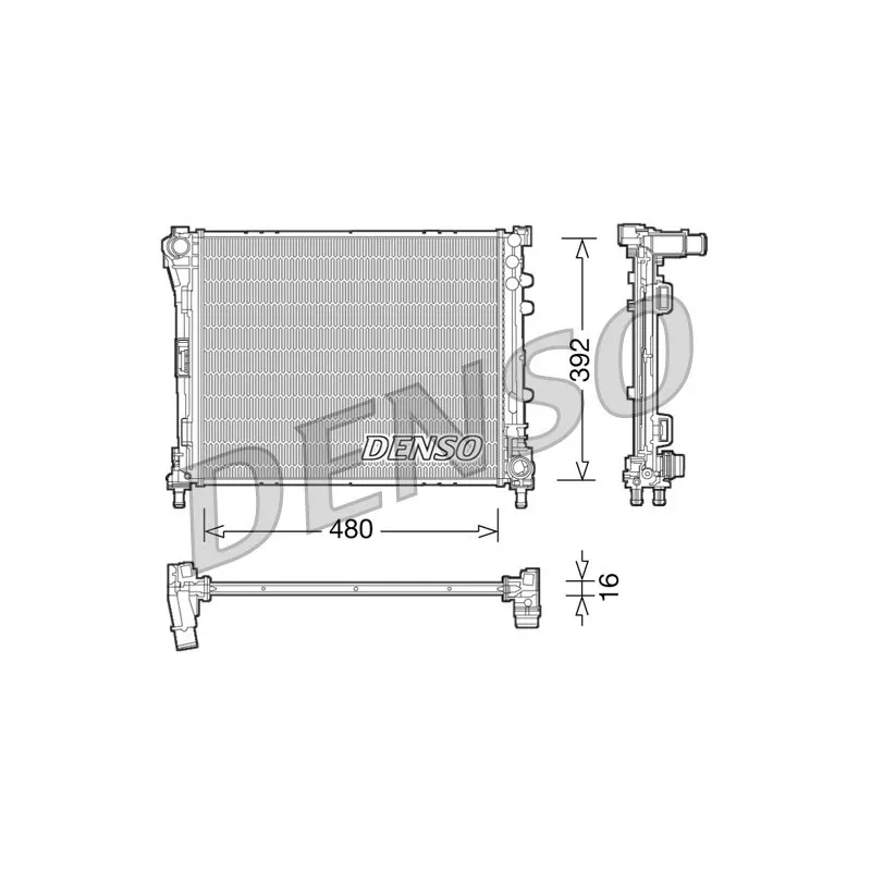 Radiateur, refroidissement du moteur DENSO DRM09087