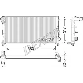 Radiateur, refroidissement du moteur DENSO DRM09089