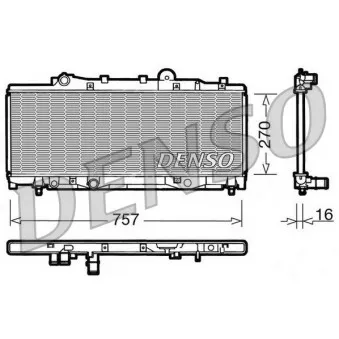 Radiateur, refroidissement du moteur DENSO DRM09090