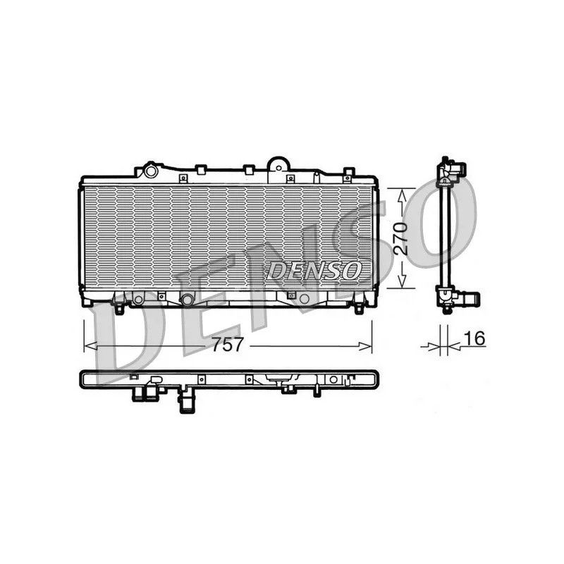 Radiateur, refroidissement du moteur DENSO DRM09090