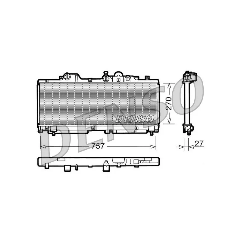 Radiateur, refroidissement du moteur DENSO DRM09091