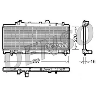 Radiateur, refroidissement du moteur DENSO DRM09092