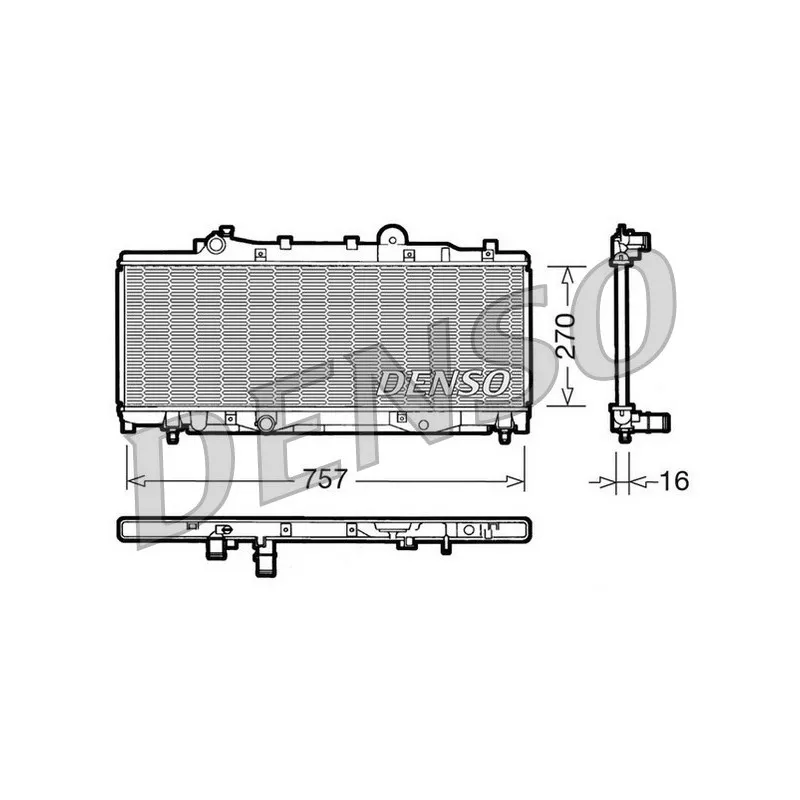 Radiateur, refroidissement du moteur DENSO DRM09092