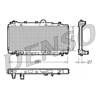 Radiateur, refroidissement du moteur DENSO DRM09093